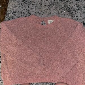 Hippie Rose Pink Crew Neck Sweater Cozy Knit